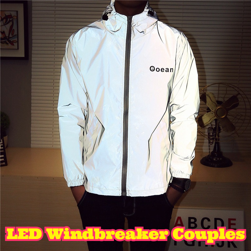 Reflective Running Jacket - Ветровка со светодиодной подсветкой для пар,